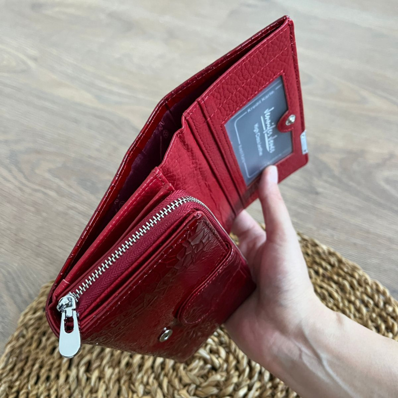 Dámska kožená peňaženka červená LORNA