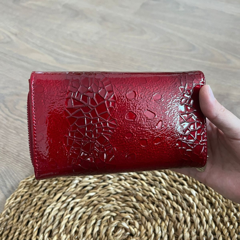 Dámska kožená peňaženka červená LORNA